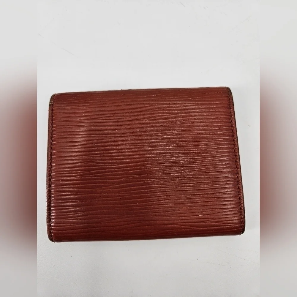 Louis Vuitton Brown Leather Epi Card Holder Wallet